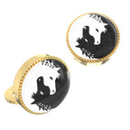 Twin Horses Yin & Yang Button Covers – Cufflinks Style Shirt Accessories