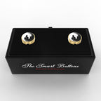 Twin Horses Yin & Yang Button Covers – Cufflinks Style Shirt Accessories
