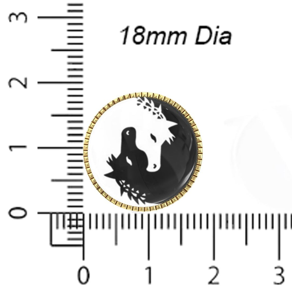 Twin Horses Yin & Yang Button Covers – Cufflinks Style Shirt Accessories