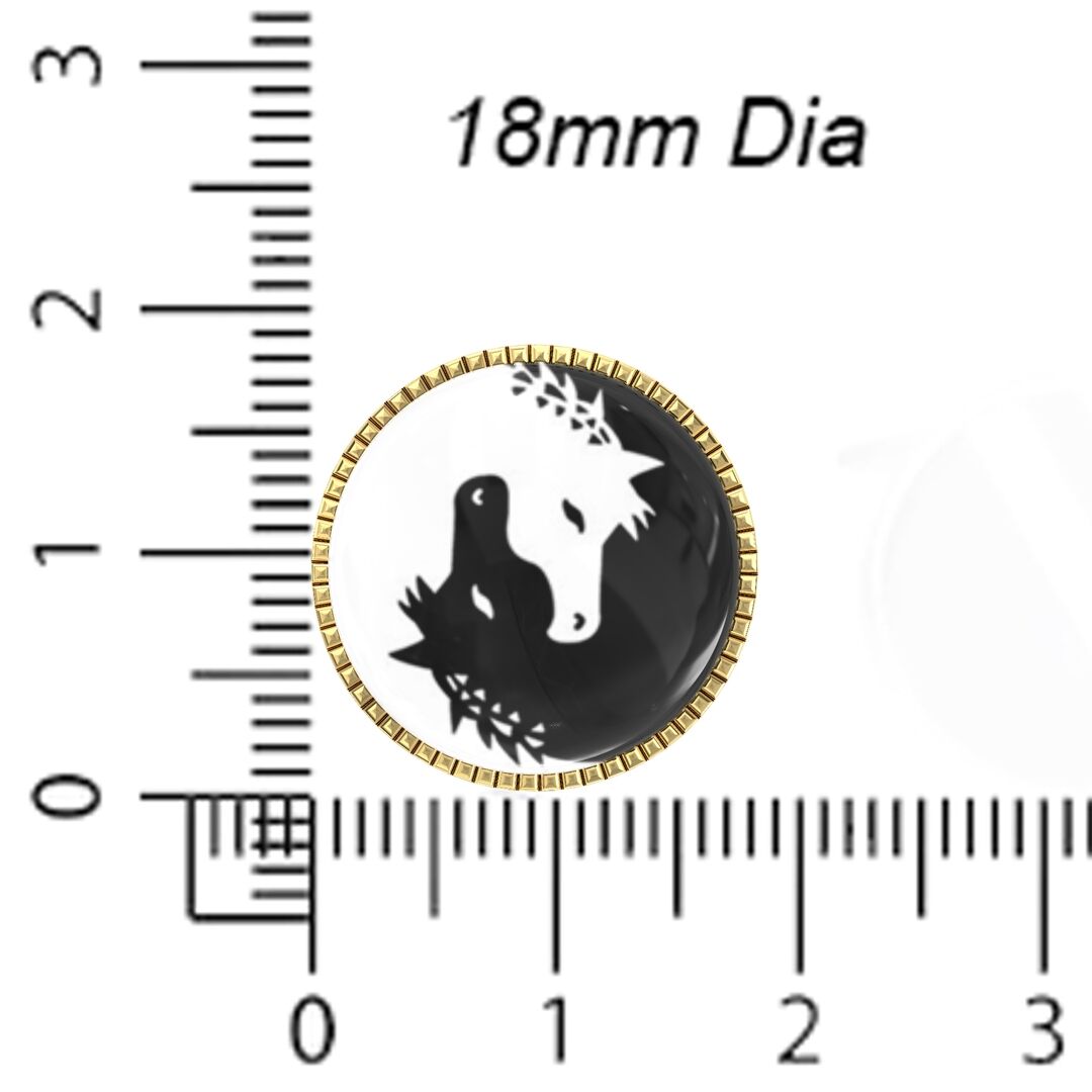 Twin Horses Yin & Yang Button Covers – Cufflinks Style Shirt Accessories