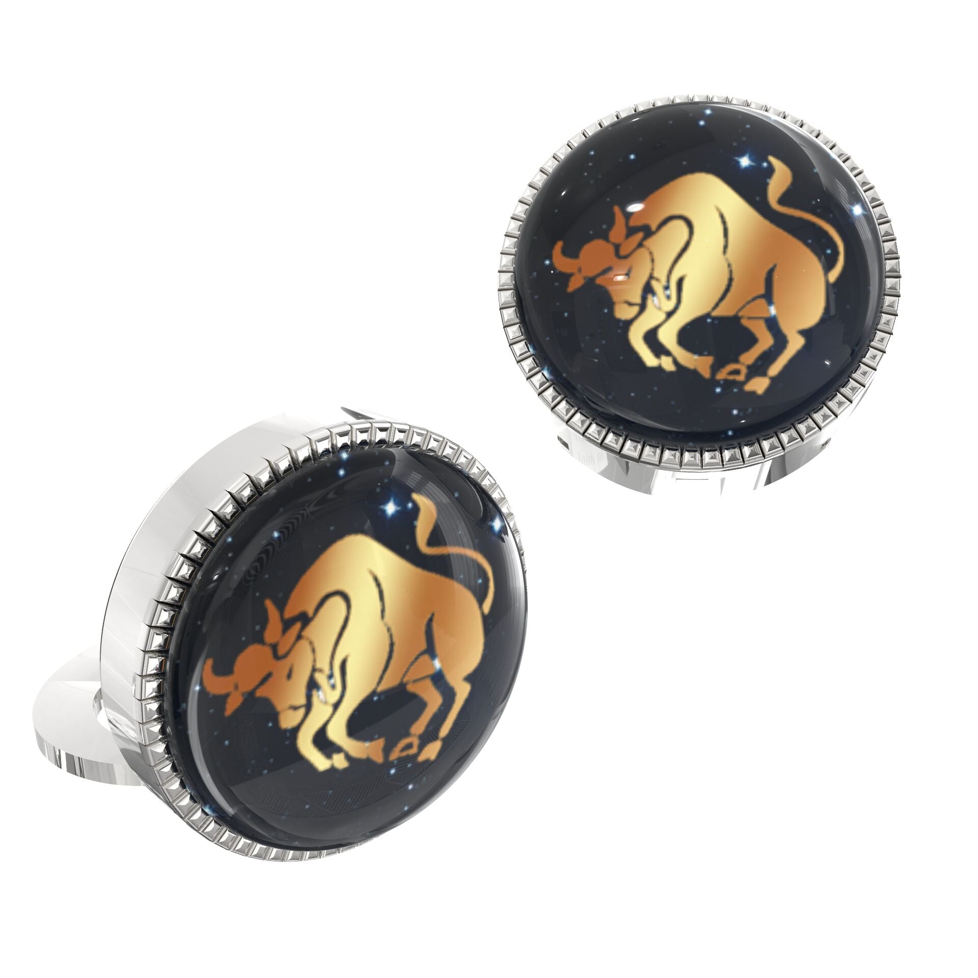 Taurus Zodiac Button Covers – Cufflinks Style Shirt Accessories