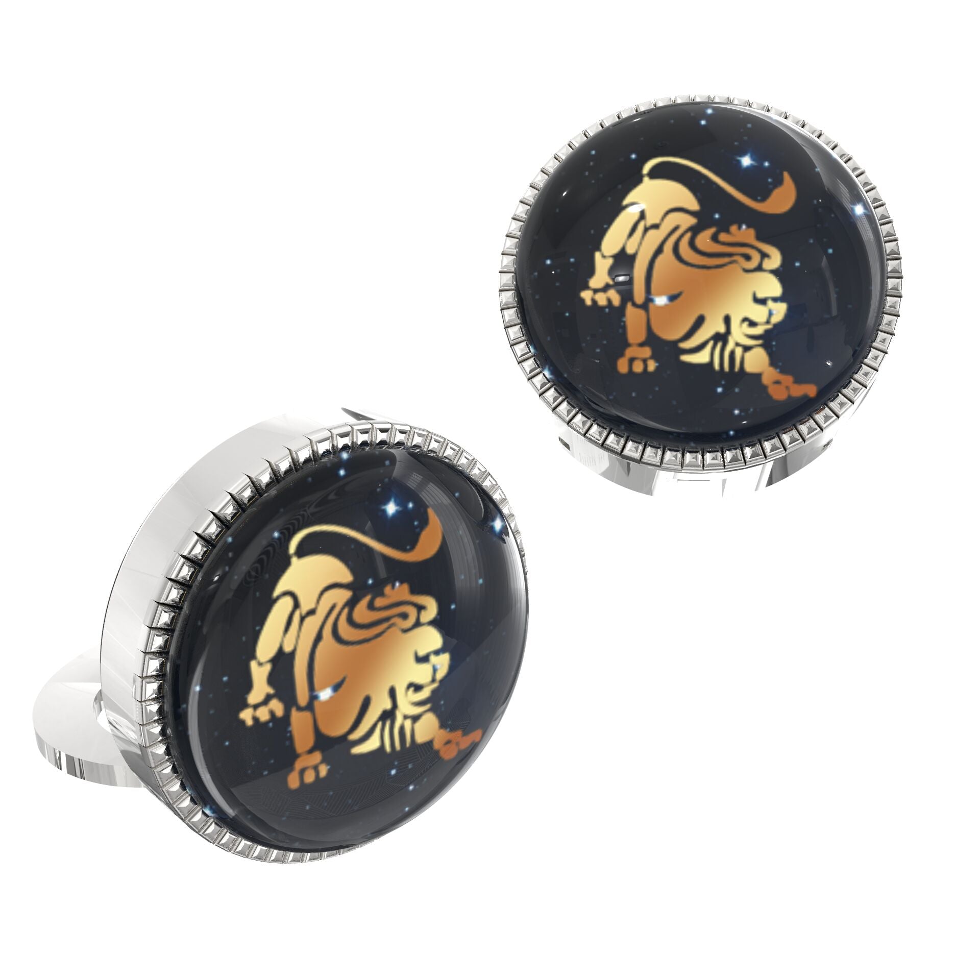 Leo Zodiac Button Covers – Cufflinks Style Shirt Accessories