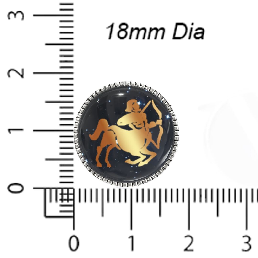 Sagittarius Zodiac Button Covers – Cufflinks Style Shirt Accessories