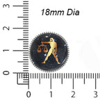 Libra Zodiac Button Covers – Gold & White Balance Design