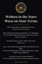 Written in the Stars, Worn on Your Terms Button Covers – Cufflinks Style Shirt Accessories