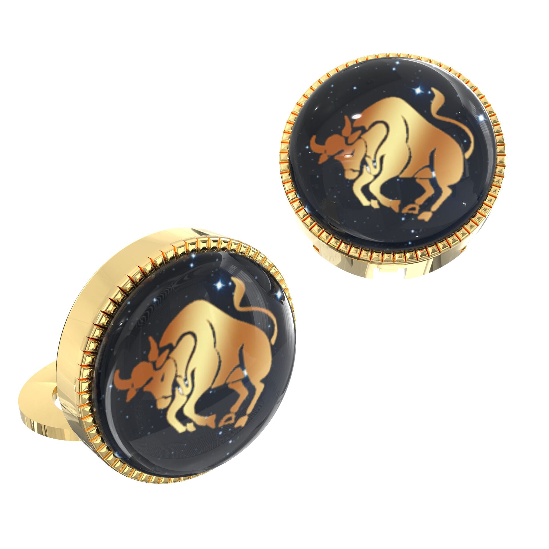 Taurus Zodiac Button Covers – Cufflinks Style Shirt Accessories