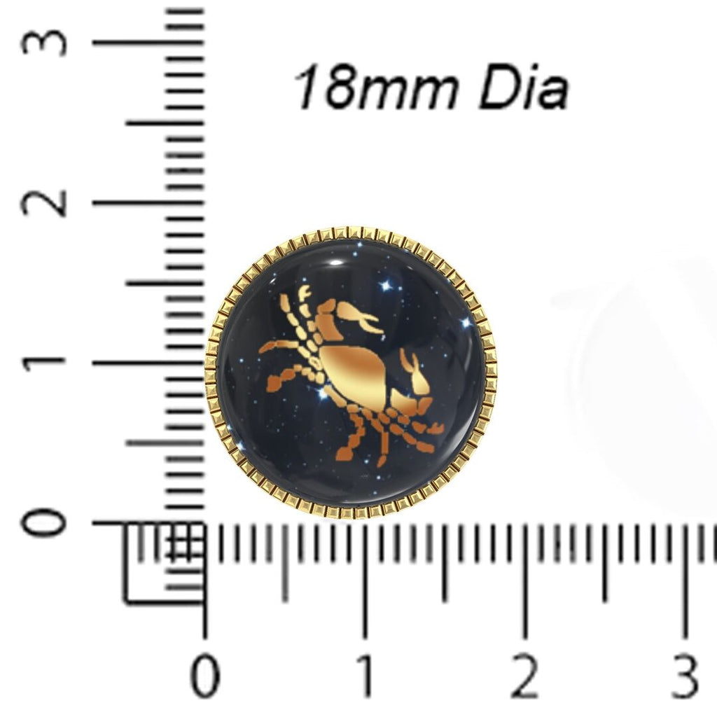Cancer Zodiac Button Covers – Cufflinks Style Shirt Accessories
