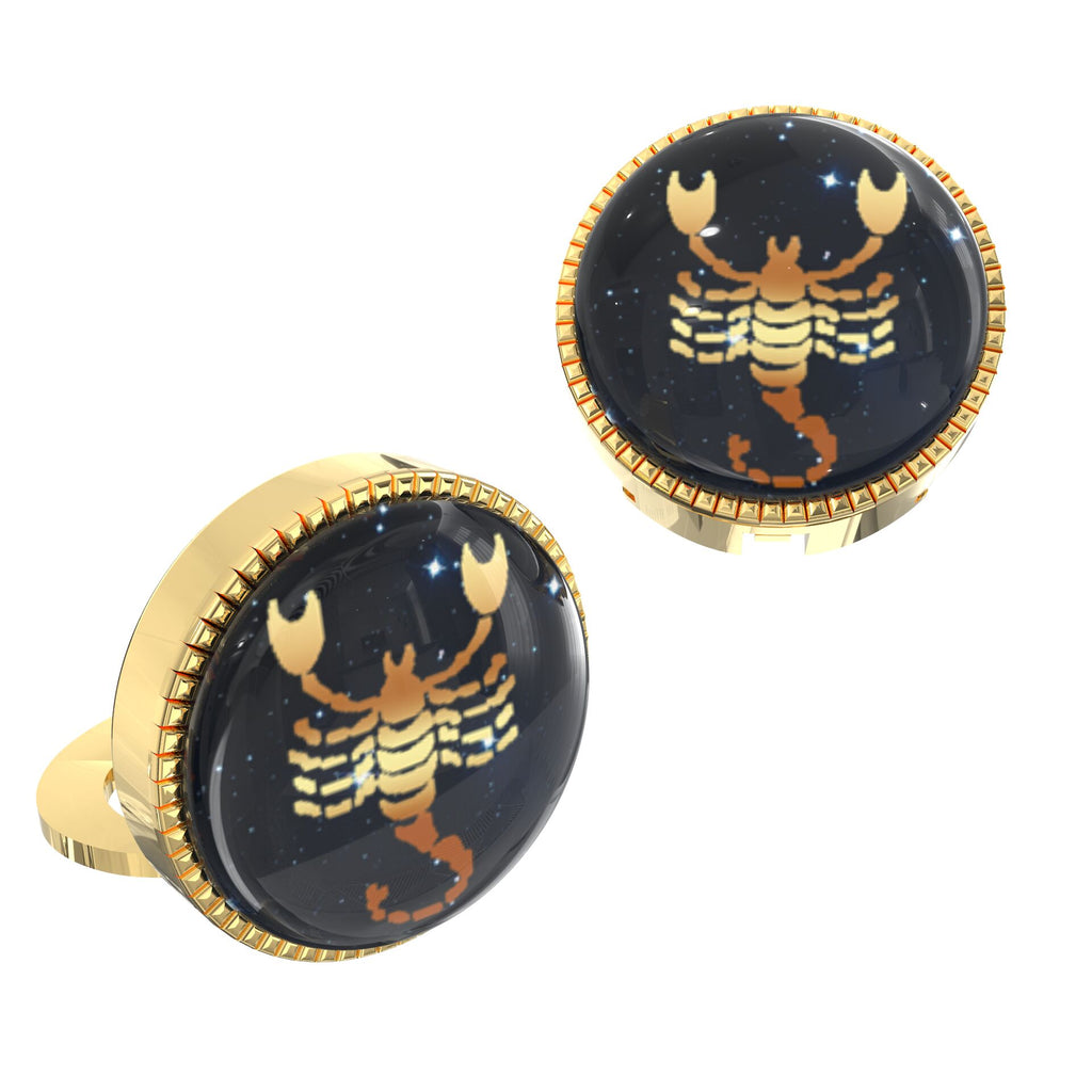 Scorpio Zodiac Button Covers – Cufflinks Style Shirt Accessories