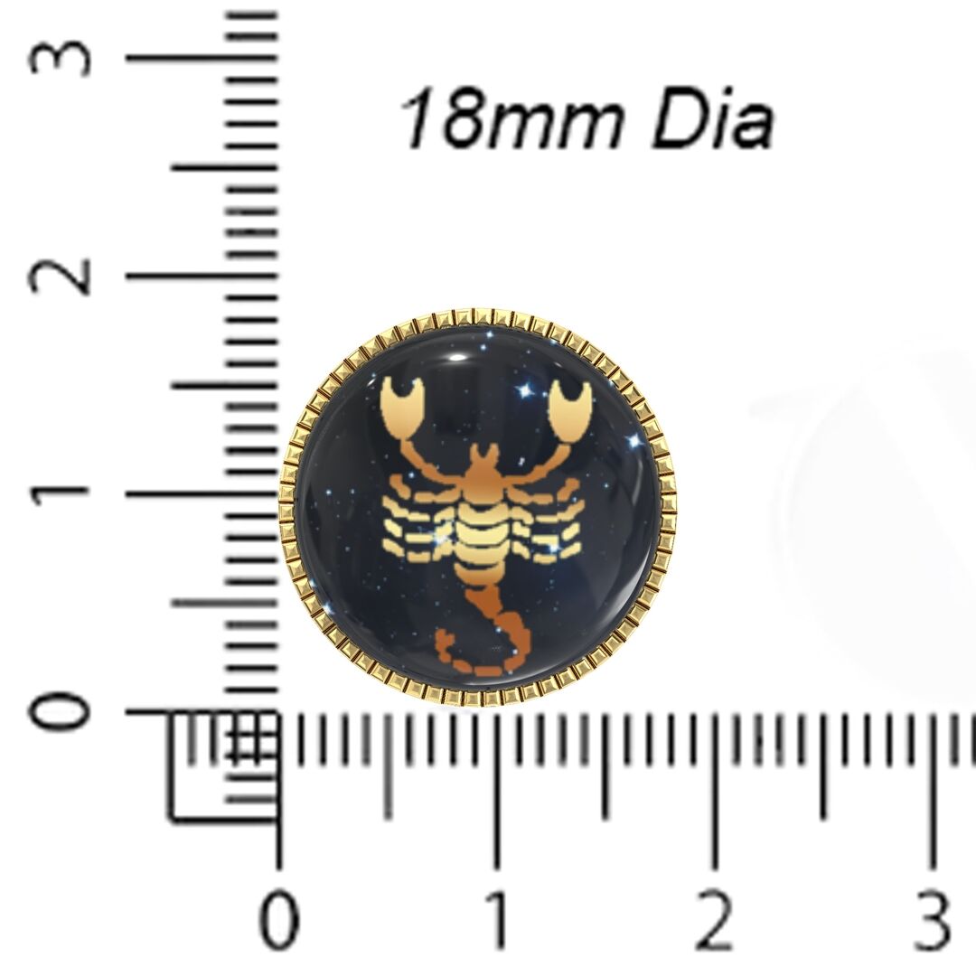 Scorpio Zodiac Button Covers – Cufflinks Style Shirt Accessories