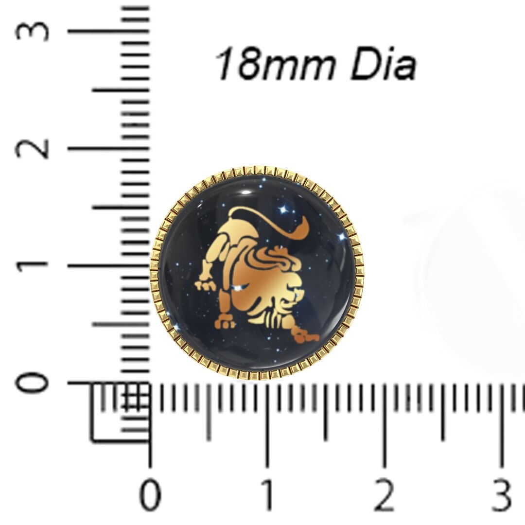 Leo Zodiac Button Covers – Cufflinks Style Shirt Accessories