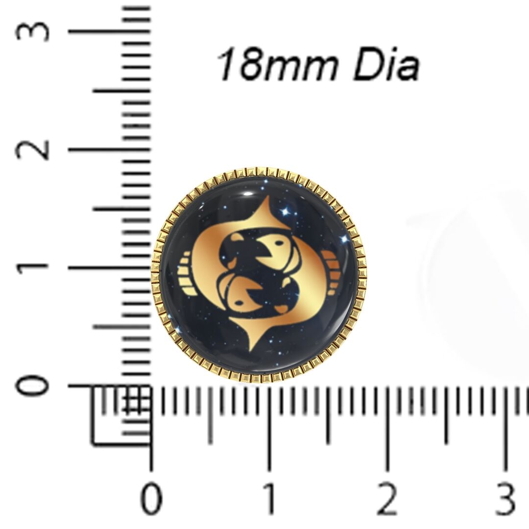 Pisces Zodiac Button Covers – Cufflinks Style Shirt Accessories