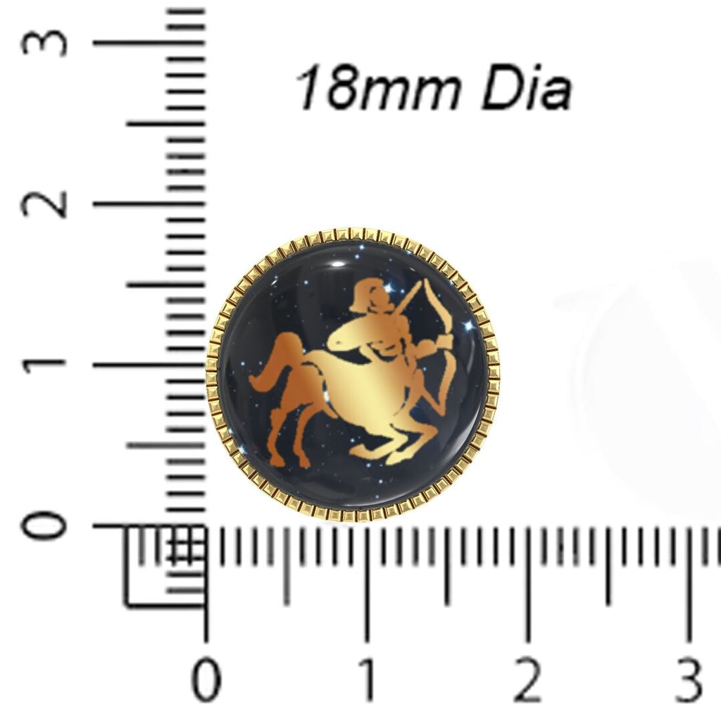 Sagittarius Zodiac Button Covers – Cufflinks Style Shirt Accessories