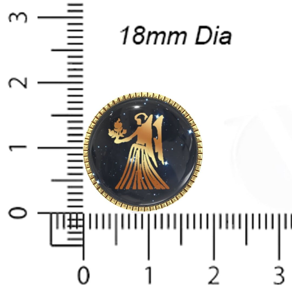 Virgo Zodiac Button Covers – Cufflinks Style Shirt Accessories